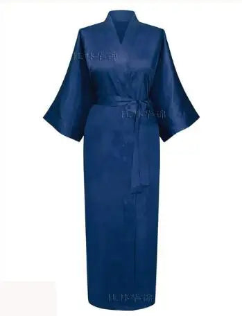 Robe de chambre femme satin polaire
 bleu marine