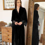 Robe de chambre femme velours luxe - Vignette | Nuitalia TM
