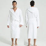 Robe de chambre homme carré blanc - Vignette | Nuitalia TM