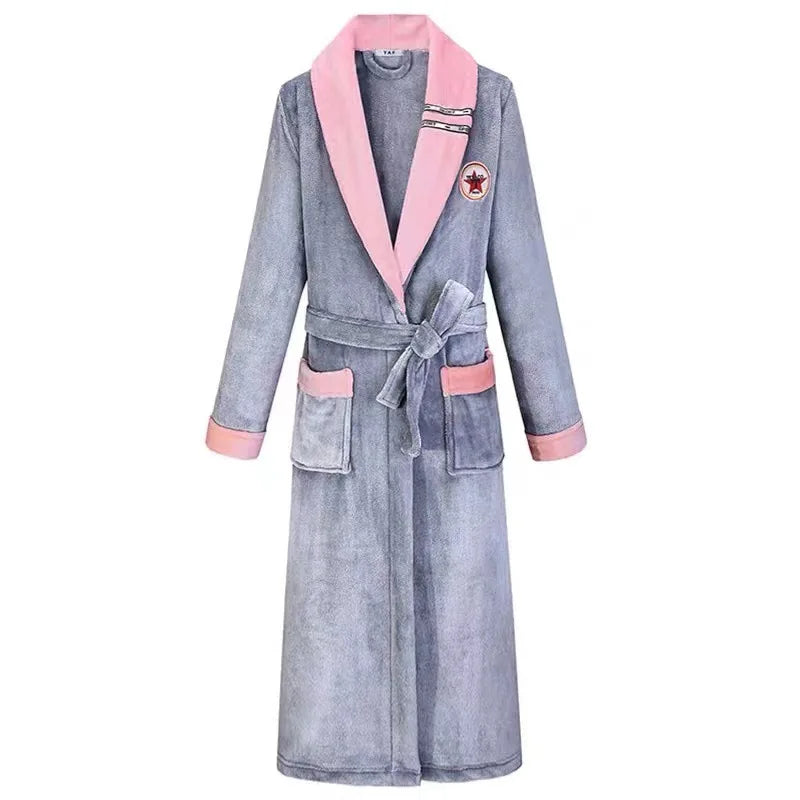 bleu délavé col rose