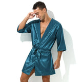 Robe de chambre homme légère vert