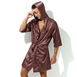 Robe de chambre homme légère marron