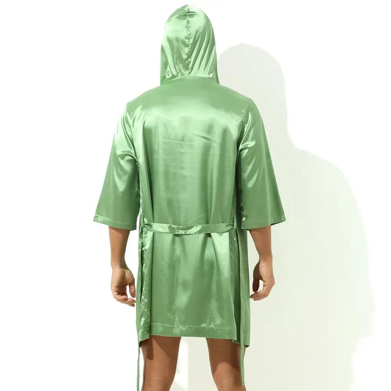 Robe de chambre homme légère  vert clair