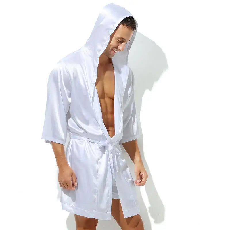 Robe de chambre homme légère blanche