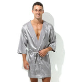 Robe de chambre homme légère grise