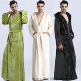 Robe de chambre homme longue vert beige noire