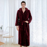 Robe de chambre homme longue rouge