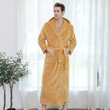 Robe de chambre homme longue orange