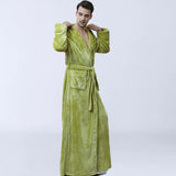 Robe de chambre homme longue verte 