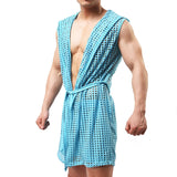 Robe de chambre homme originale bleue