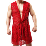 Robe de chambre homme originale rouge