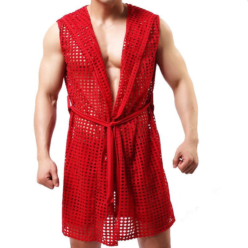 Robe de chambre homme originale rouge