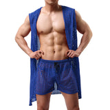 Robe de chambre homme originale bleu