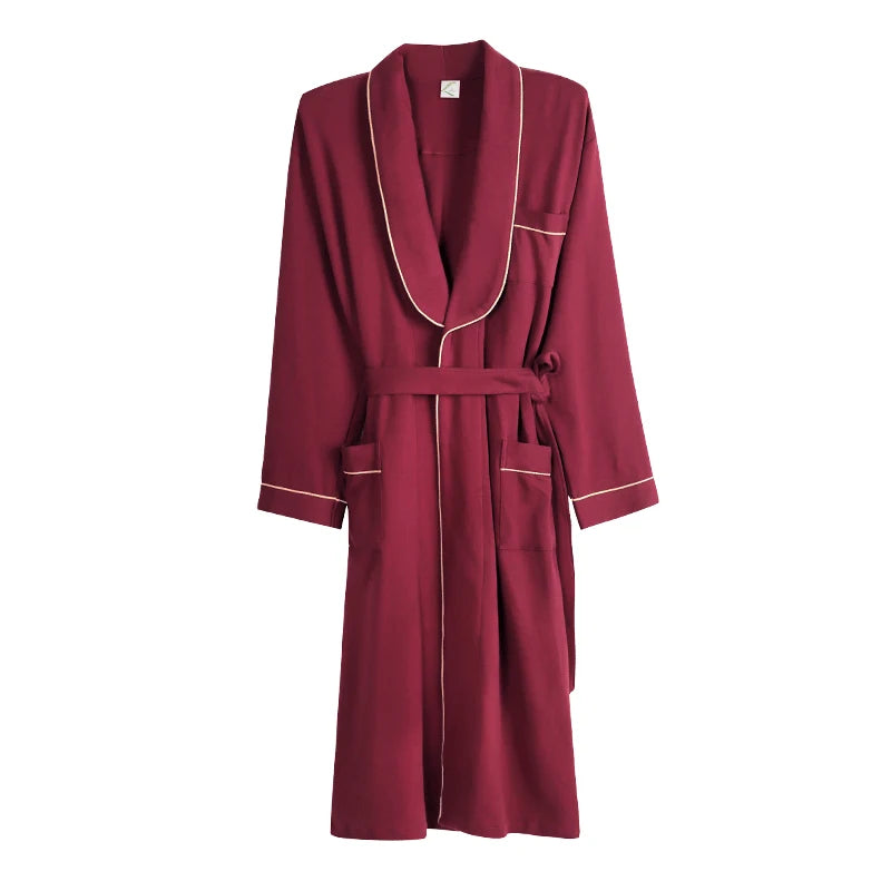 Robe de chambre homme style anglais rouge vin