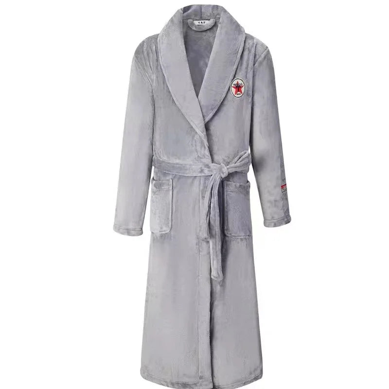 Robe de chambre homme velours gris 