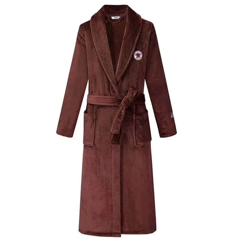 Robe de chambre homme velours marron