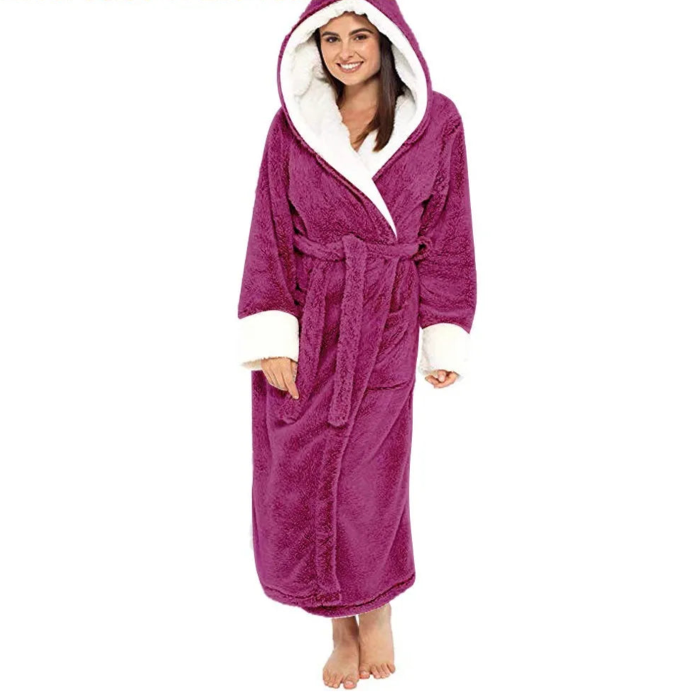 Robe de chambre pilou rose chaud