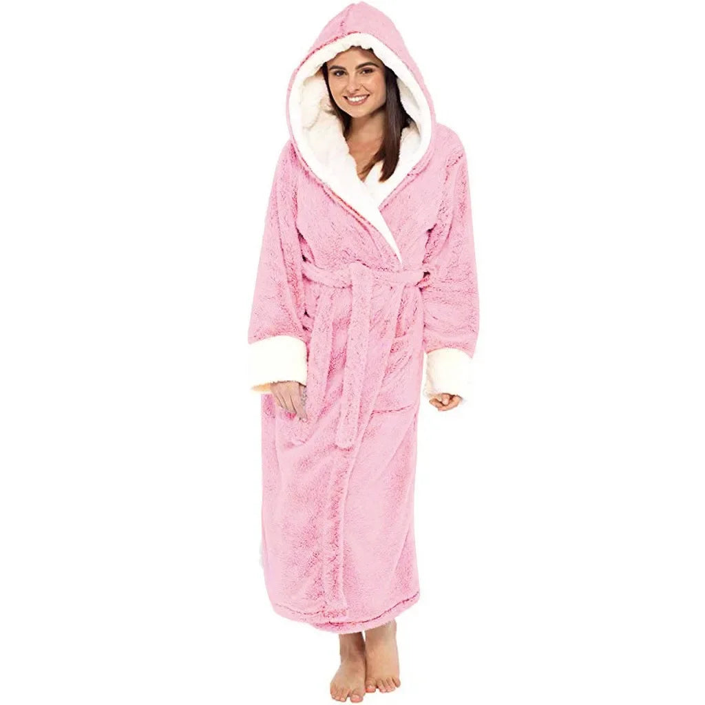 Robe de chambre pilou pilou rose clair