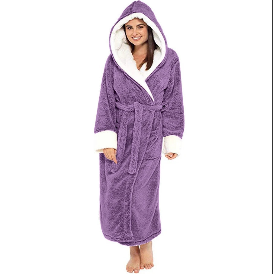 Robe de chambre pilou pilou violet clair