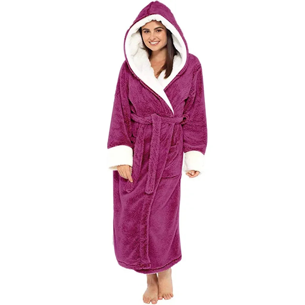 Robe de chambre pilou pilou femme rose foncé