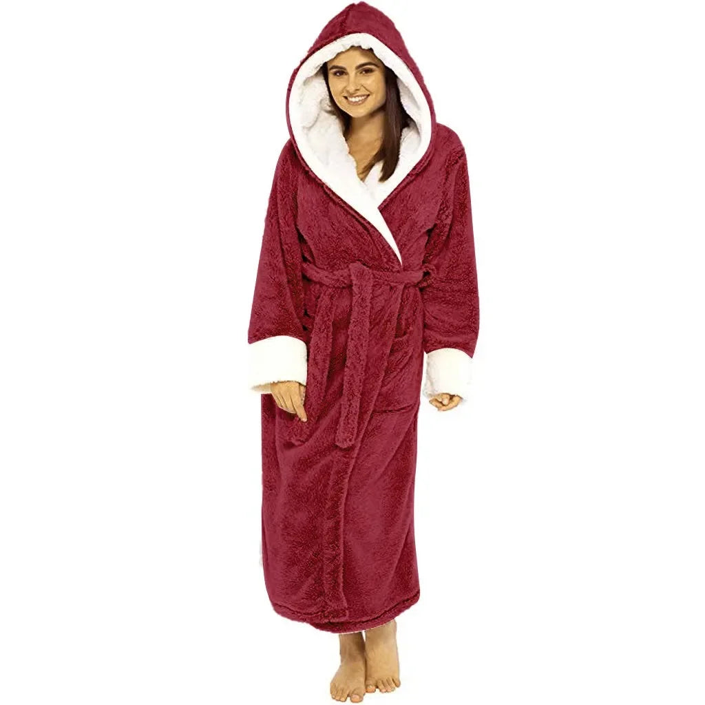 Robe de chambre pilou pilou rouge