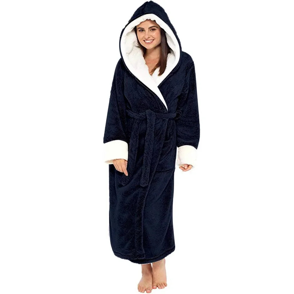 Robe de chambre pilou pilou bleu foncé