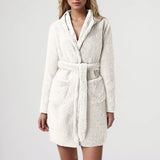 Robe de chambre polaire femme courte
blanche