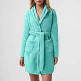 Robe de chambre polaire femme courte
vert menthe