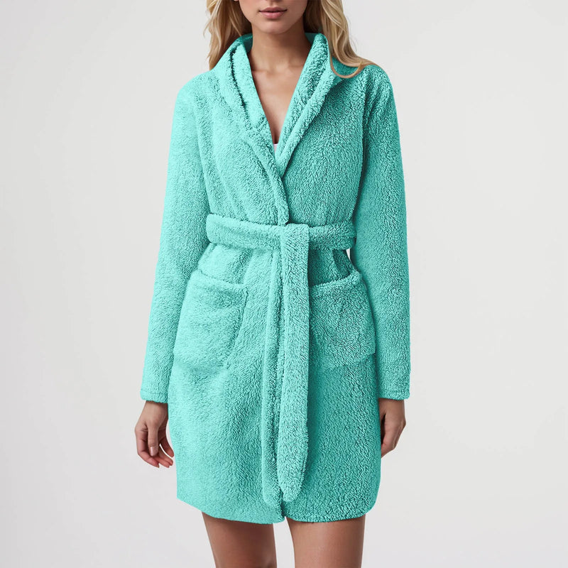 Robe de chambre polaire femme courte
vert menthe