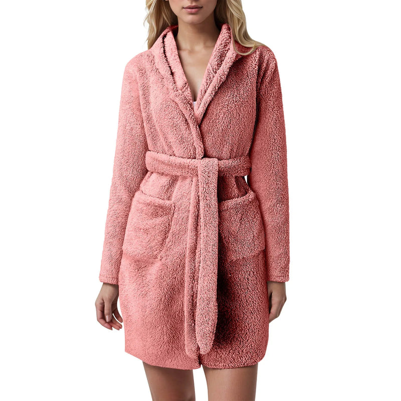 Robe de chambre polaire femme courte
 rose