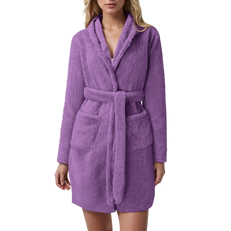 Robe de chambre polaire femme courte
 violet
