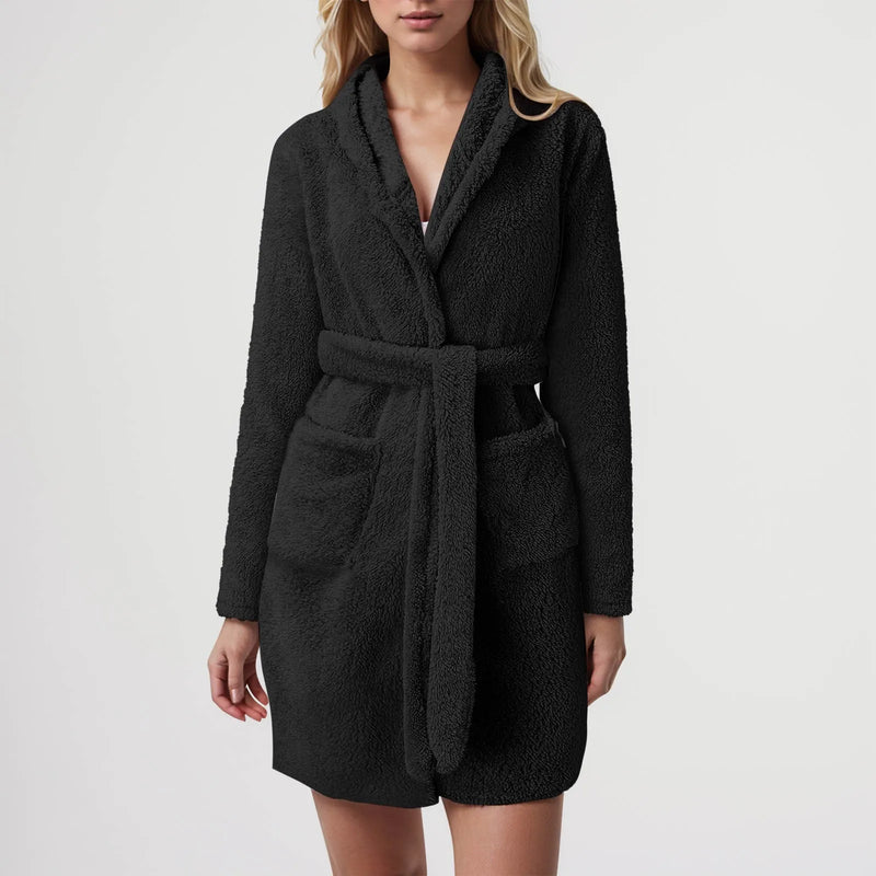 Robe de chambre polaire femme courte
noire