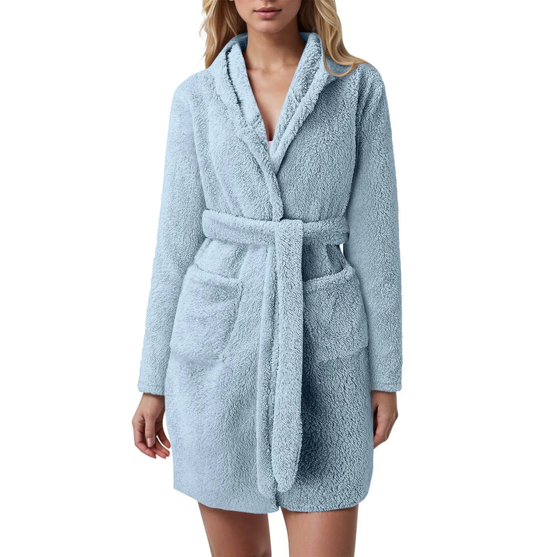Robe de chambre polaire femme courte
bleue