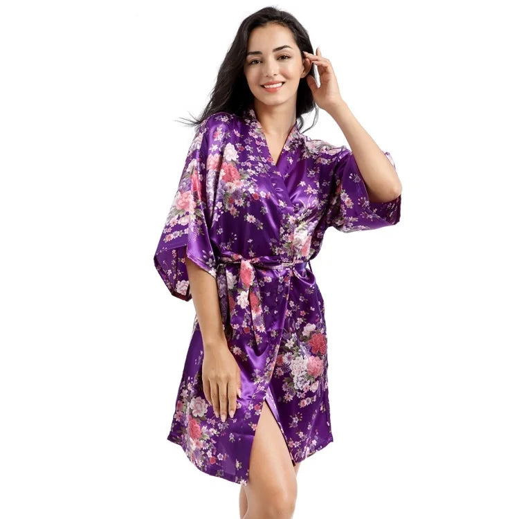 Robe de chambre été femme imprimé VIOLET