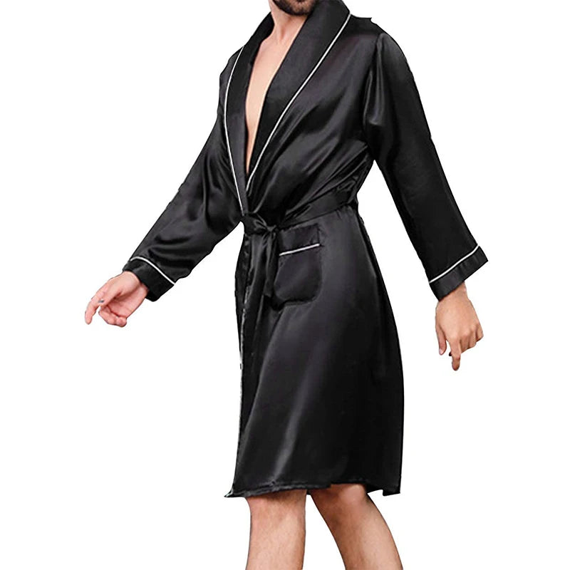 Robe de chambre été pour homme noir