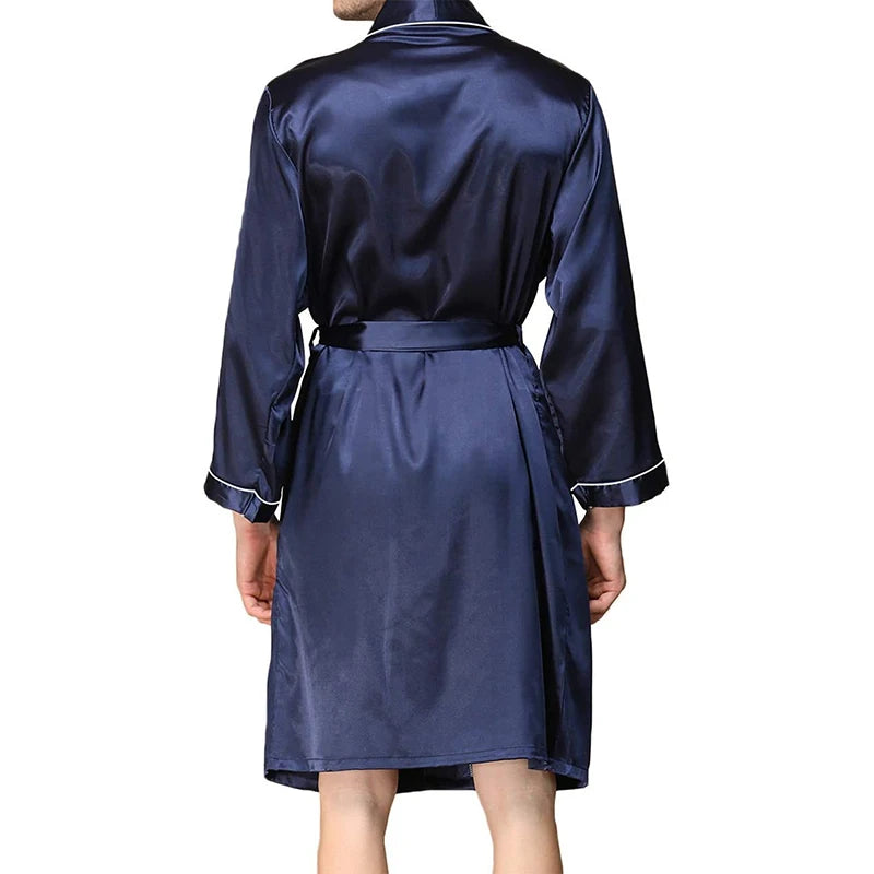 Robe de chambre été pour homme bleu marine