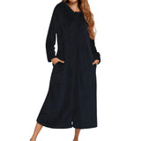 Robe de chambre zippée femme noire