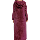 Robe de chambre zippée femme rouge