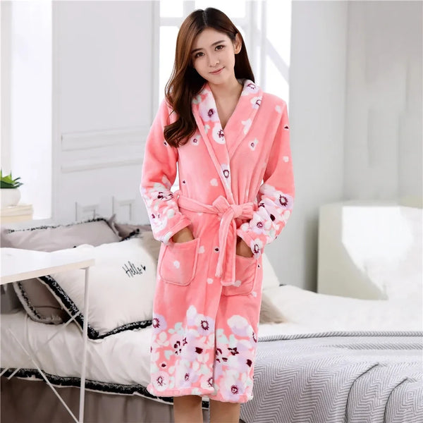 Robe de nuit  à imprimé floral femme rose bonbon imprimé