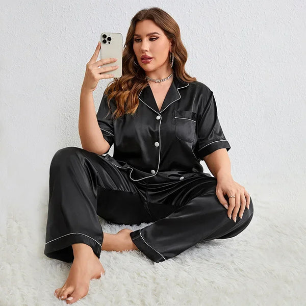 Pyjama satin femme grande taille