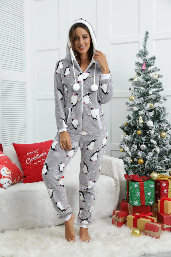 Combinaison pyjama femme hiver