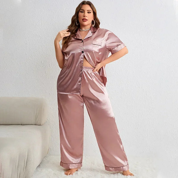Pyjama satin femme grande taille