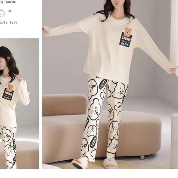 Ensemble pyjama coton femme imprimé