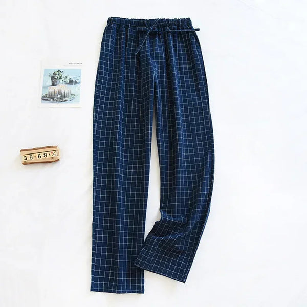 Pantalon de pyjama femme coton bleu