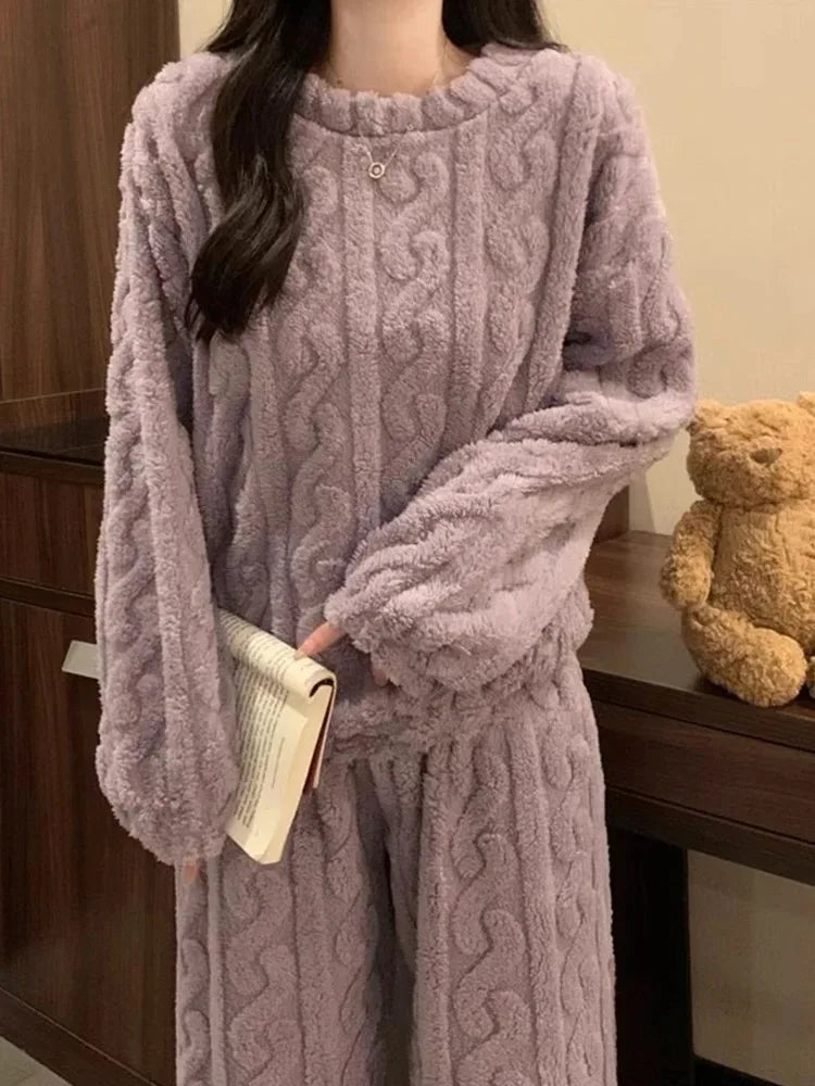 Pyjama pilou pilou femme 2 pieces
 violet
