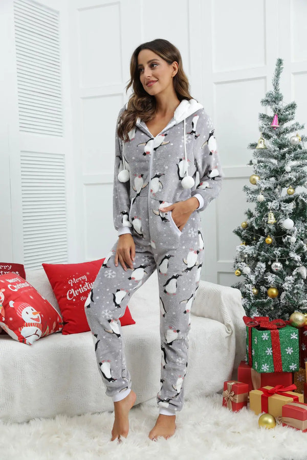 Combinaison pyjama femme hiver