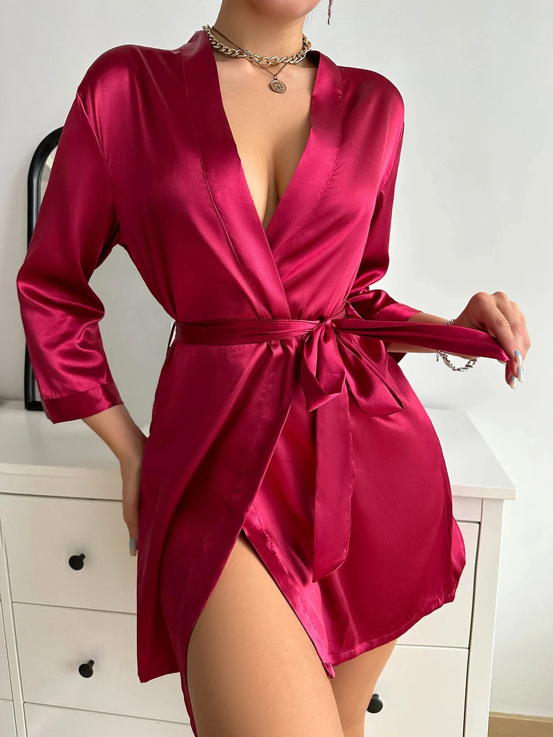 Robe de chambre blanche femme