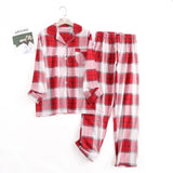 pyjama femme flanelle de coton CARREAUX ROGES ET ROSES