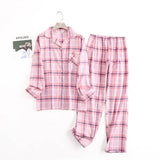 pyjama femme flanelle de coton  carreaux rose gris