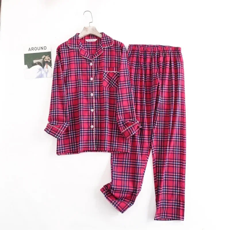 pyjama femme flanelle de coton MOTIF ANGLAIS